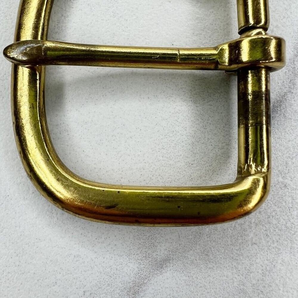 Gold Tone Rounded Simple Basic Belt Buckle - Picture 5 of 9
